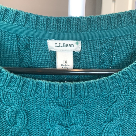 💓😍Host Pick😍💓L.L. BEAN Vinrage Teal Sweater - Picture 3 of 4